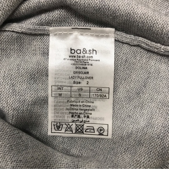 BA&SH Grey Dolina Grisclair Pullover, Size US8 - Picture 9 of 10
